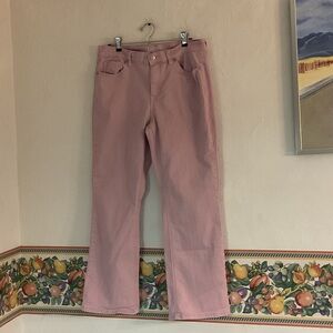 DG2 by Diane Gilman Wide Leg Jeans, Size 12P, Pink